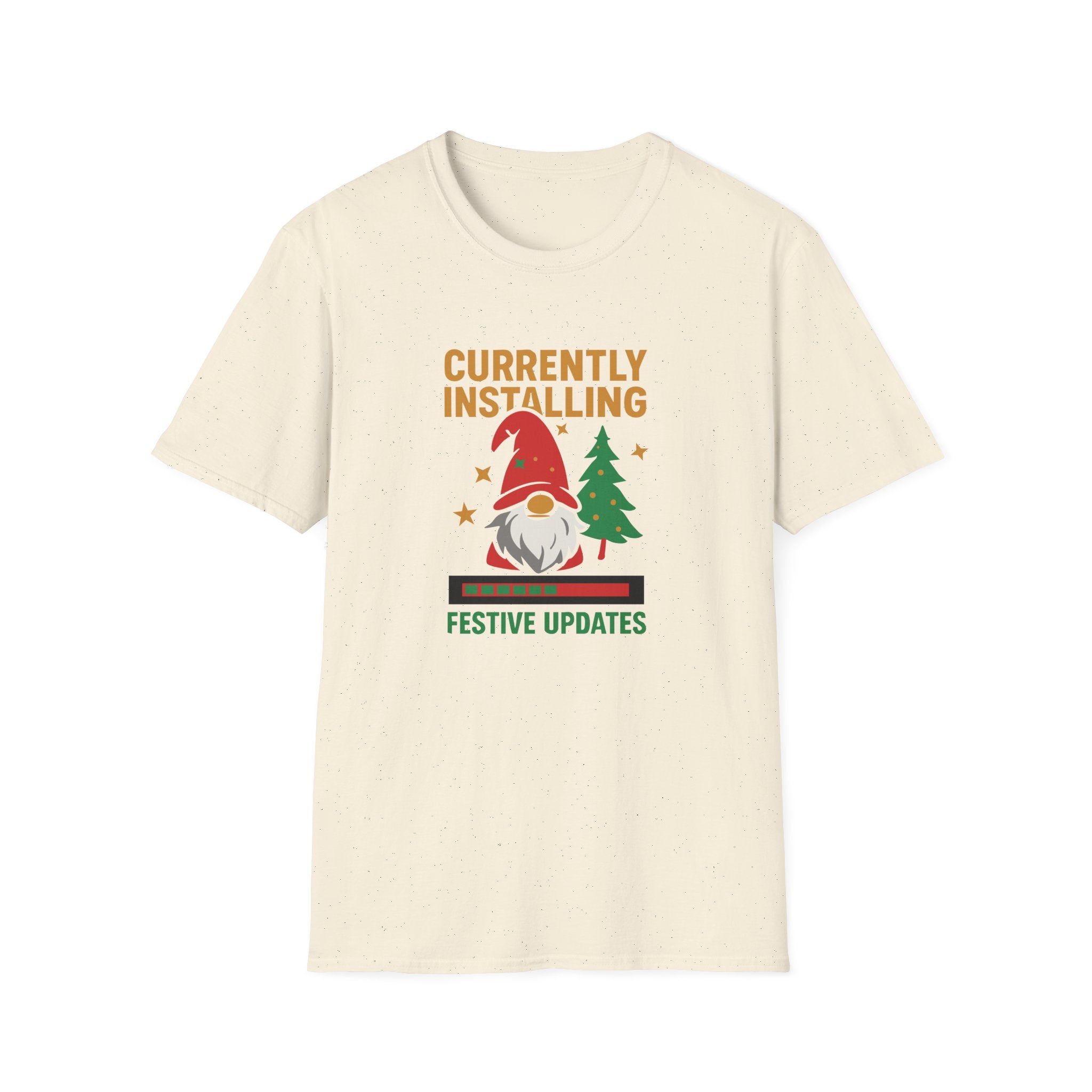 Currently Installing Festive Updates Christmas T-Shirt Holiday Gnome Tee