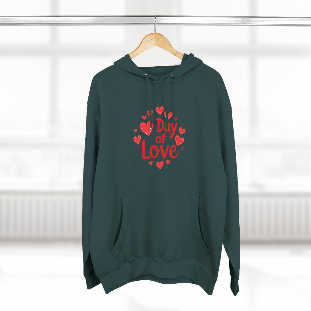 Christmas Wear-Valentine "Day of Love" Hoodie - Heart Graphic Pullover