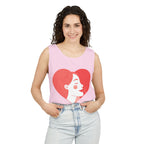 Heart Profile Tank Top — Minimal Feminine Love Graphic