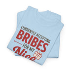 T-Shirt "Currently Accepting Bribes for My Nice" Funny Christmas Shirt