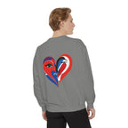 Heart Portrait Sweatshirt Artistic Dual-Face Love Graphic