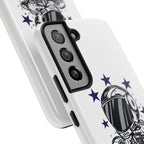 Astronaut Biker Tough Phone Case Retro Space Helmet Rider with Stars
