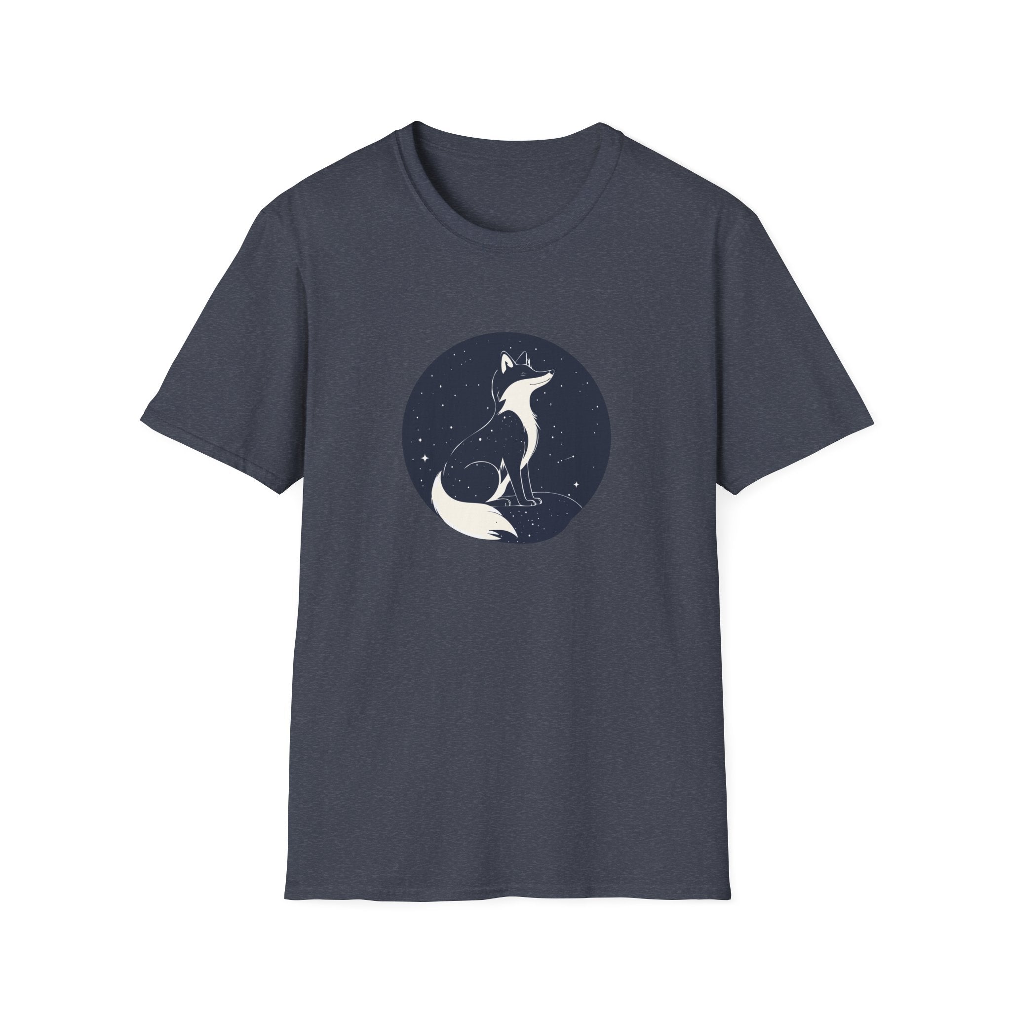 Fox Moon T‑Shirt Minimal Night Sky Fox Graphic Tee