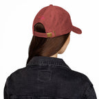 Embroidered Vintage Corduroy Cap Heart Script Love Baseball Hat - Devjeen