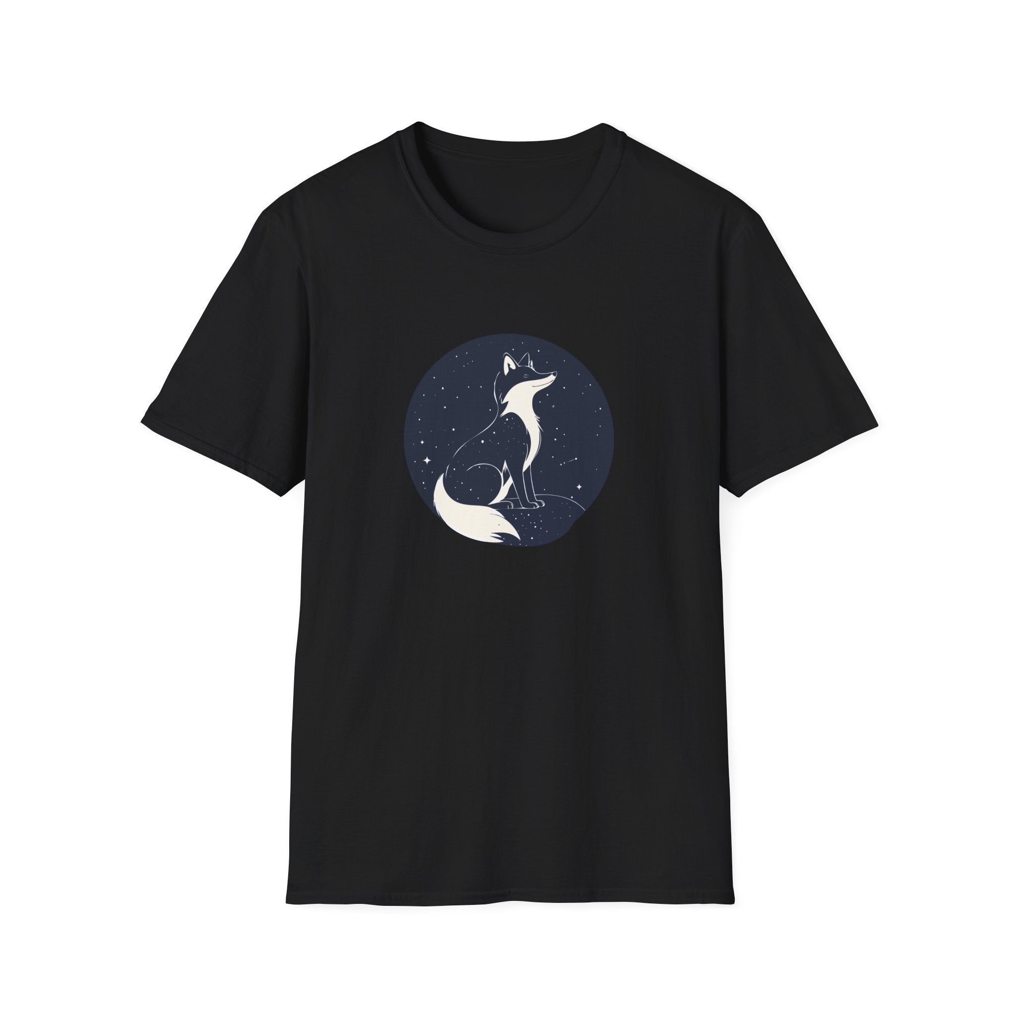 Fox Moon T‑Shirt Minimal Night Sky Fox Graphic Tee