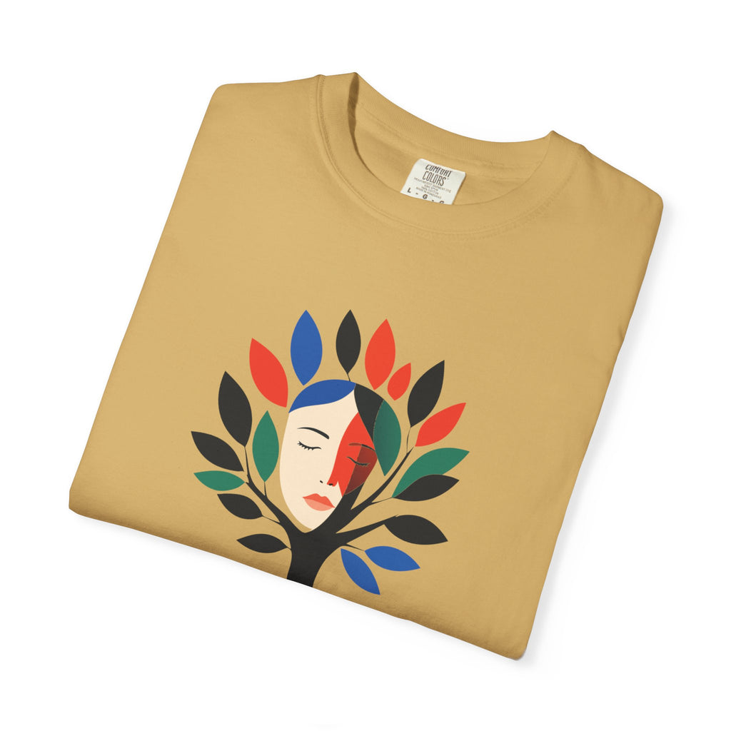 Tree of Faces T-Shirt Colorful Abstract Tree Graphic Tee