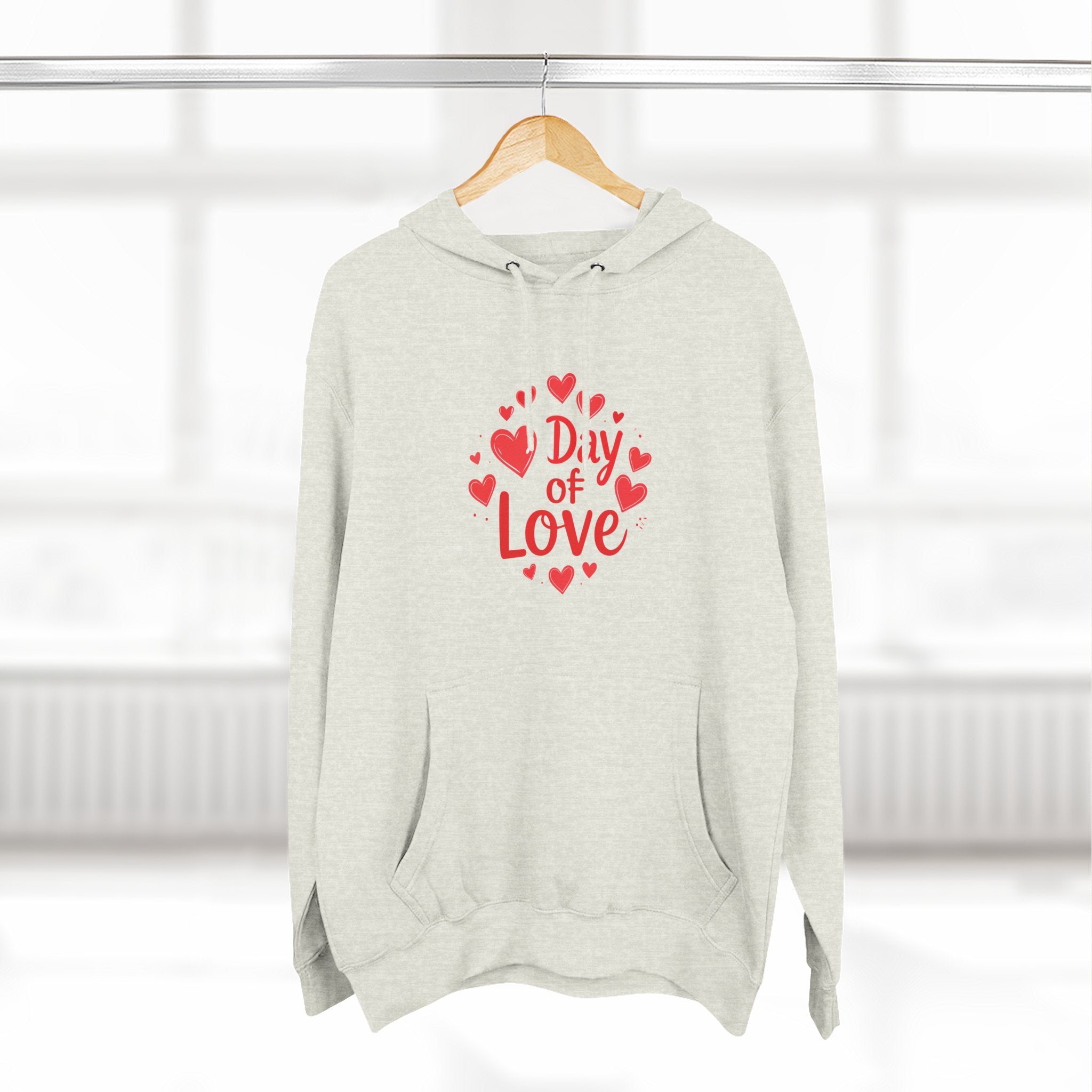 Christmas Wear-Valentine "Day of Love" Hoodie - Heart Graphic Pullover