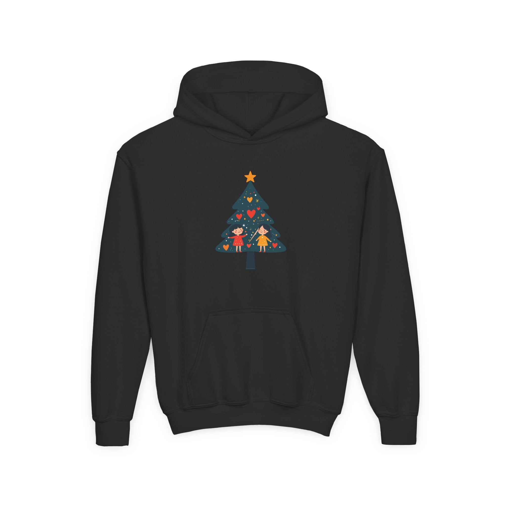 Youth Christmas Tree Hoodie – Cute Kids Holiday Tree Sweatshirt