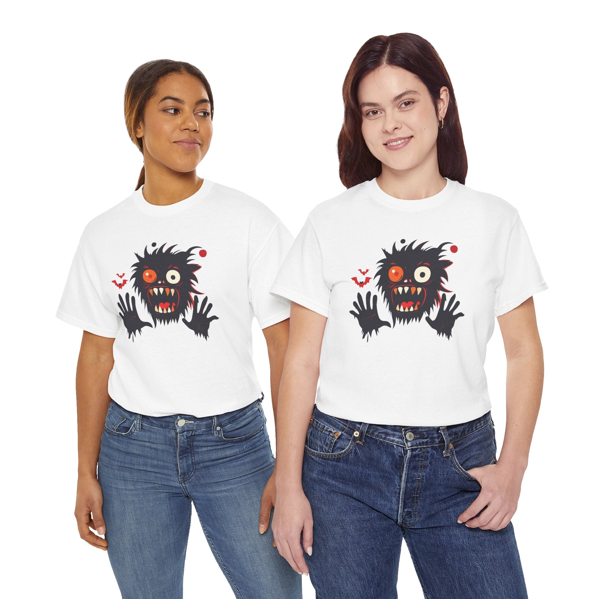 Monster Face T-Shirt Scary Creepy Graphic Tee (Halloween)