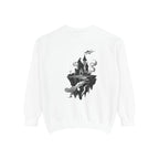 Floating Haunted Castle Sweatshirt Gothic Floating Island Crewneck