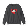 Valentine Couple Heart Crewneck Sweatshirt
