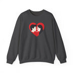 Valentine Couple Heart Crewneck Sweatshirt