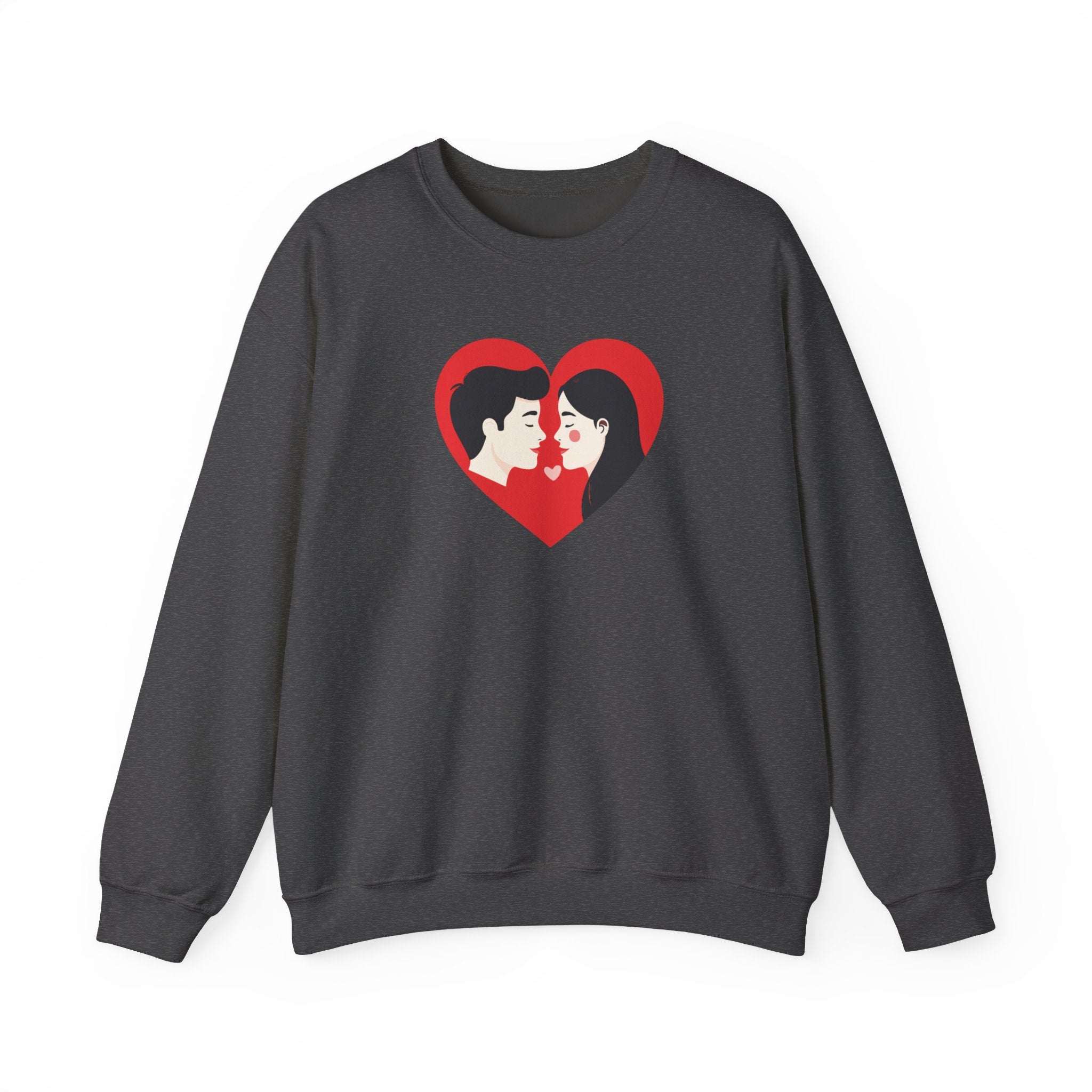 Valentine Couple Heart Crewneck Sweatshirt