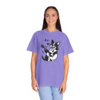 Corgi Playing Guitar T-Shirt  Cute Musical Dog Tee Rockstar Design