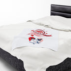 Velveteen Plush Blanket "Love Matters" Heart & Girl Valentine Throw