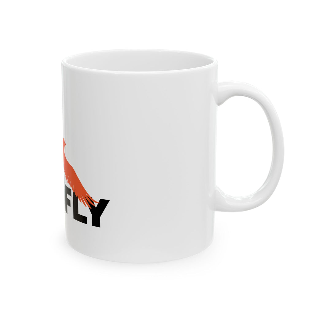 Let’s Fly Ceramic Mug Orange Eagle Coffee Cup (11oz & 15oz)