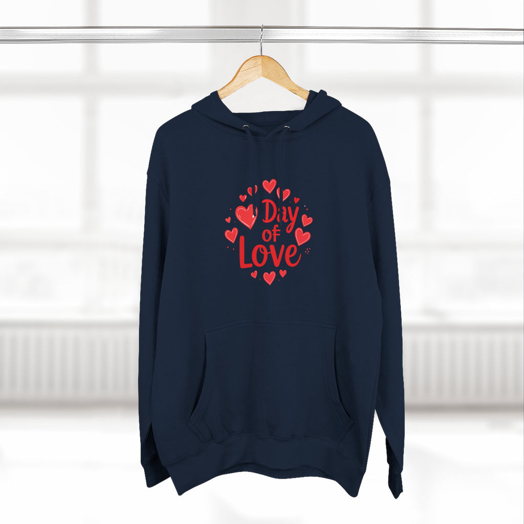 Christmas Wear-Valentine "Day of Love" Hoodie - Heart Graphic Pullover
