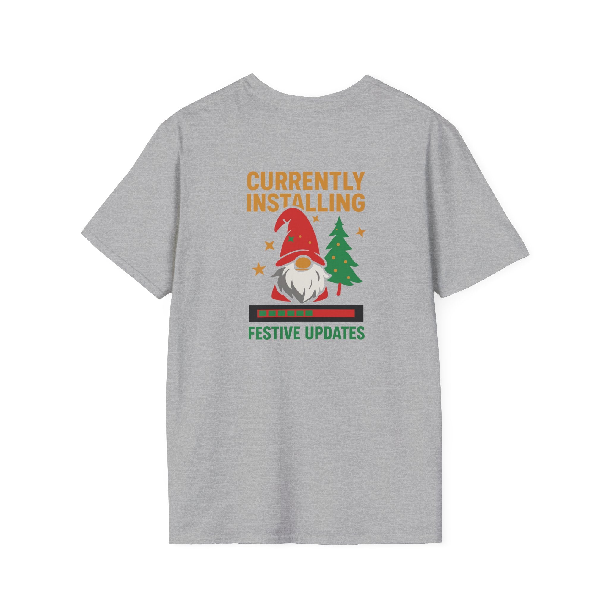 Currently Installing Festive Updates Christmas T-Shirt Holiday Gnome Tee
