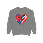 Heart Portrait Sweatshirt Artistic Dual-Face Love Graphic
