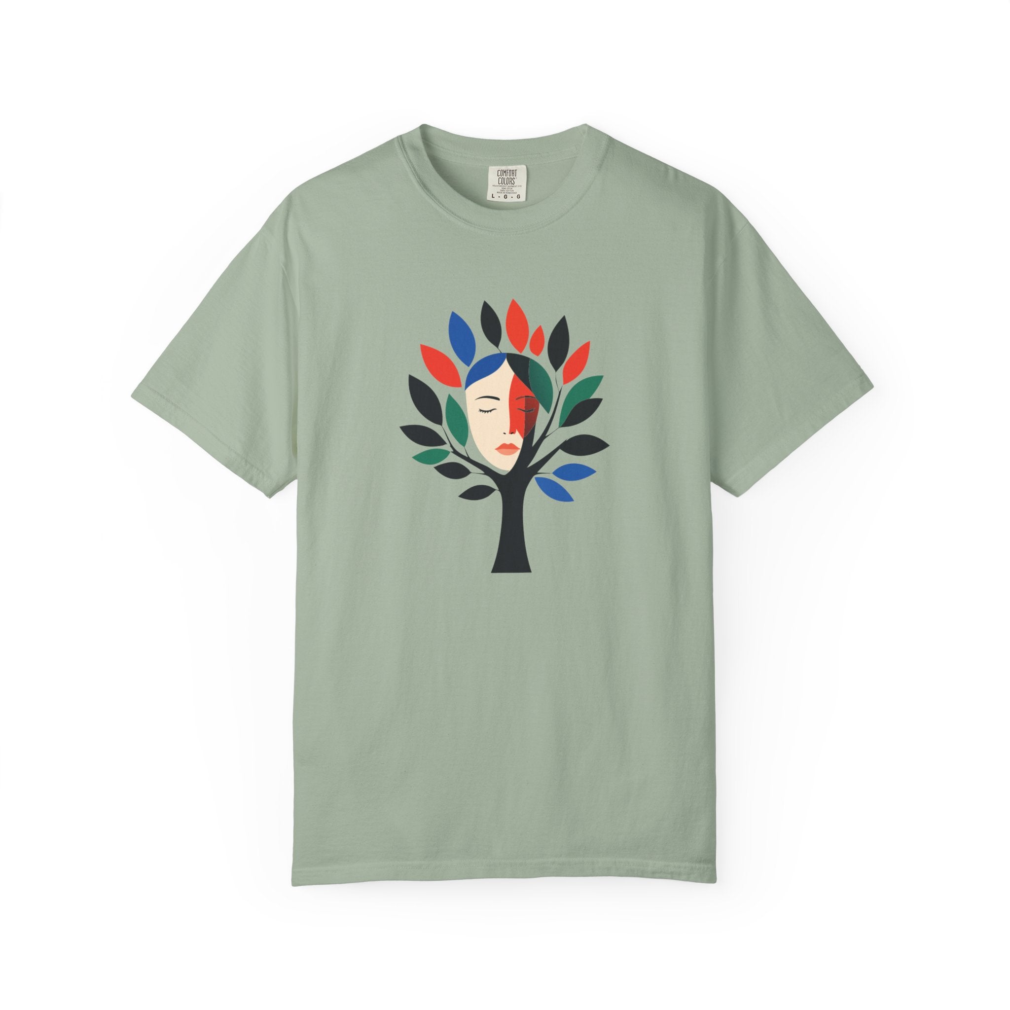 Tree of Faces T-Shirt Colorful Abstract Tree Graphic Tee