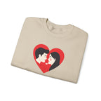 Valentine Couple Heart Crewneck Sweatshirt