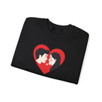 Valentine Couple Heart Crewneck Sweatshirt