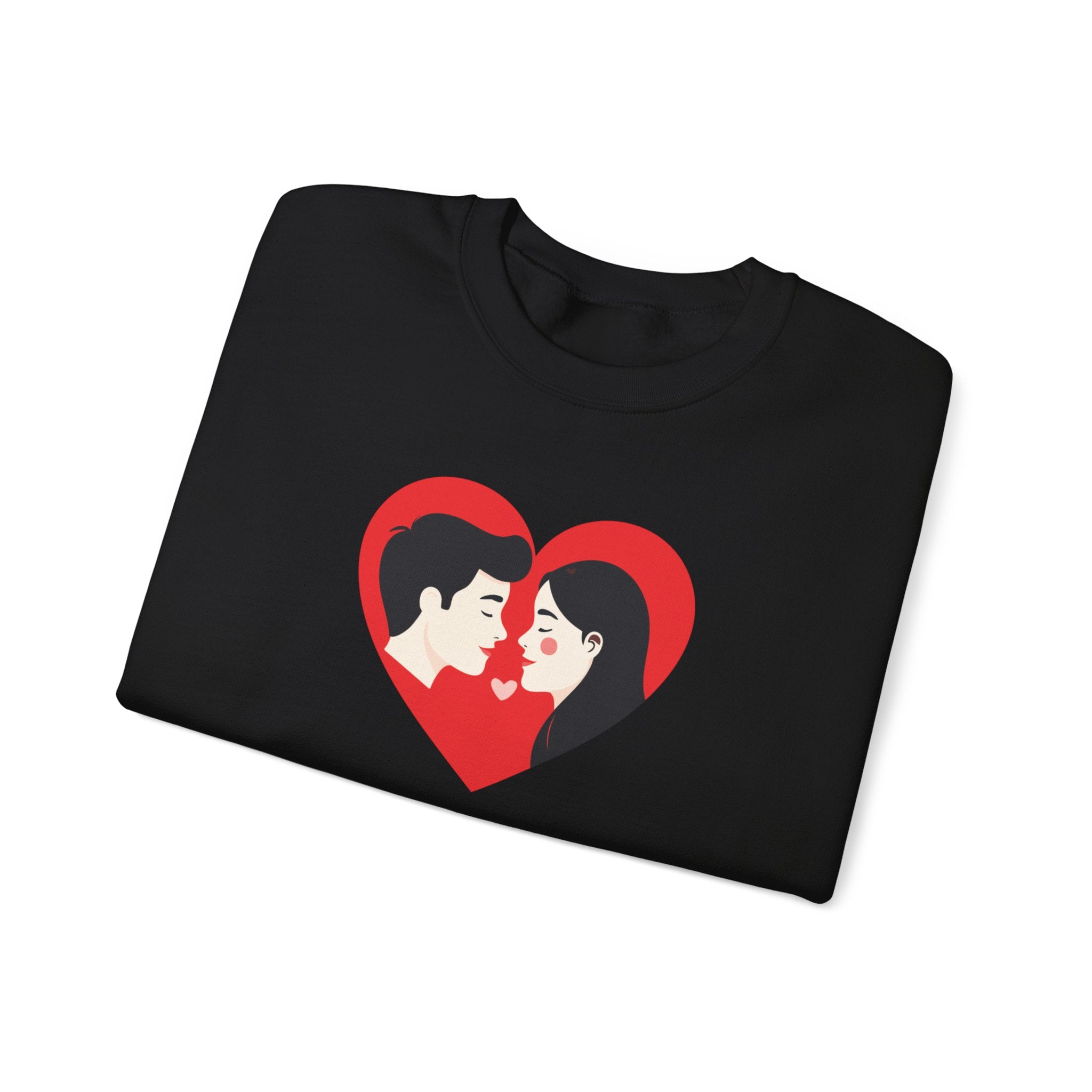 Valentine Couple Heart Crewneck Sweatshirt