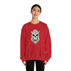 Skull Demon Crewneck Sweatshirt Gothic Horned Skull Graphic