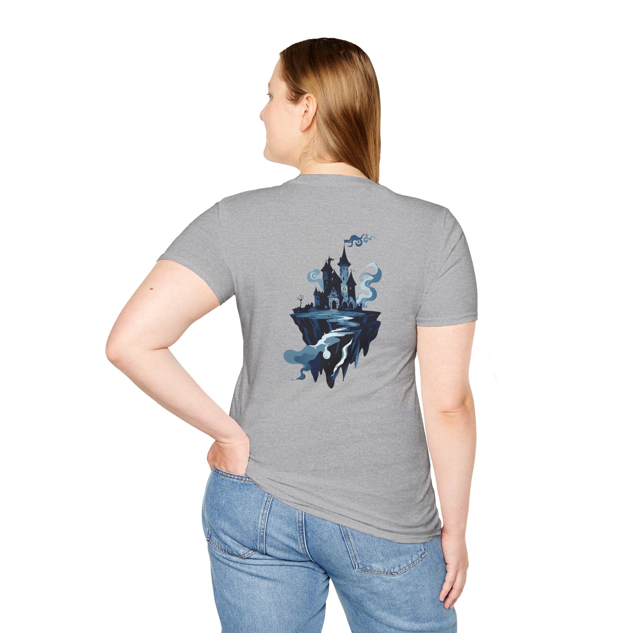 Haunted Floating Castle T-Shirt Spooky Gothic Fantasy Tee