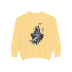 Floating Haunted Castle Sweatshirt Gothic Floating Island Crewneck