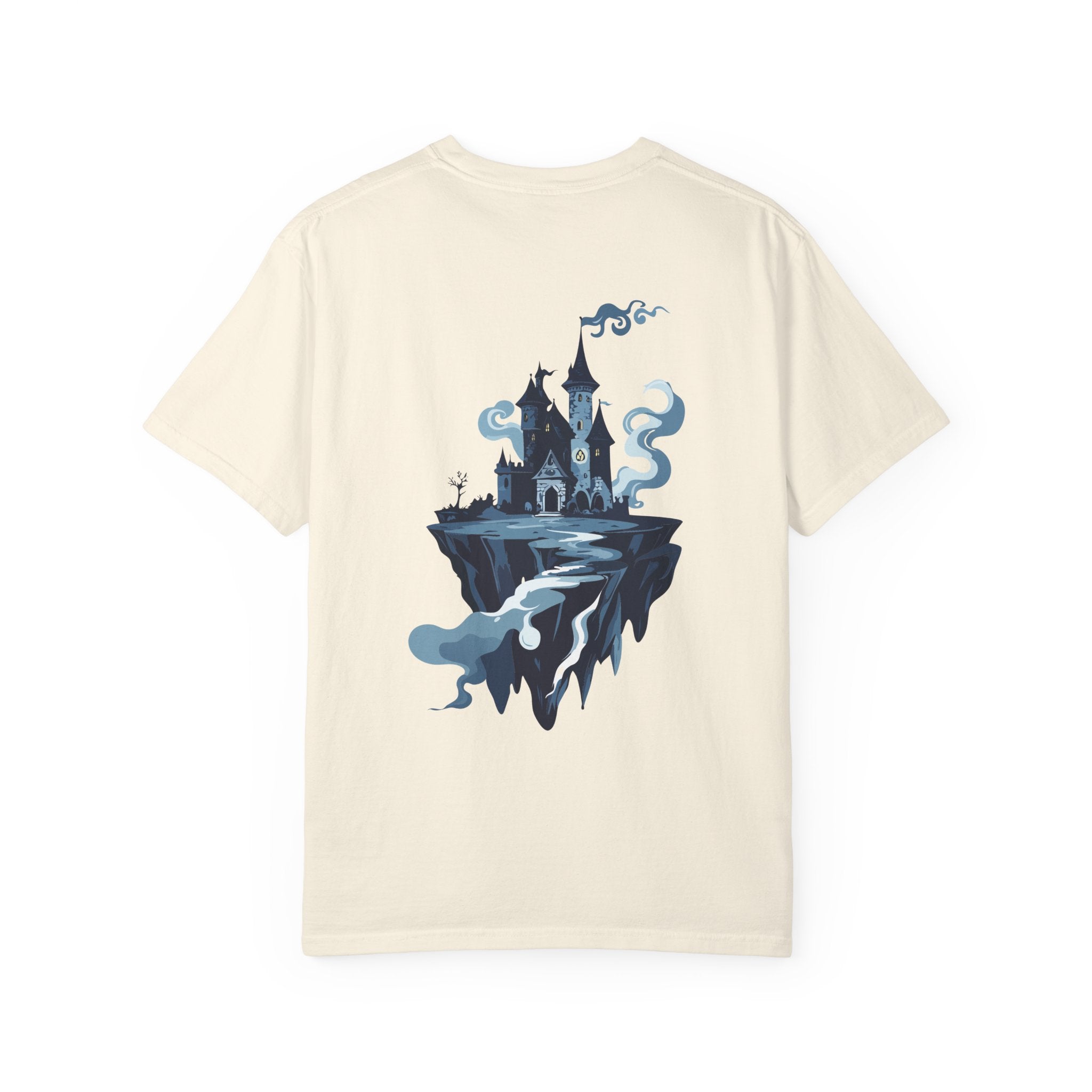 Floating Haunted Castle T‑Shirt Spooky Gothic Fantasy Tee