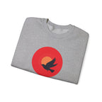 Copy of Bird silhouette sunset Sweatshirt | bird circle sunrise design