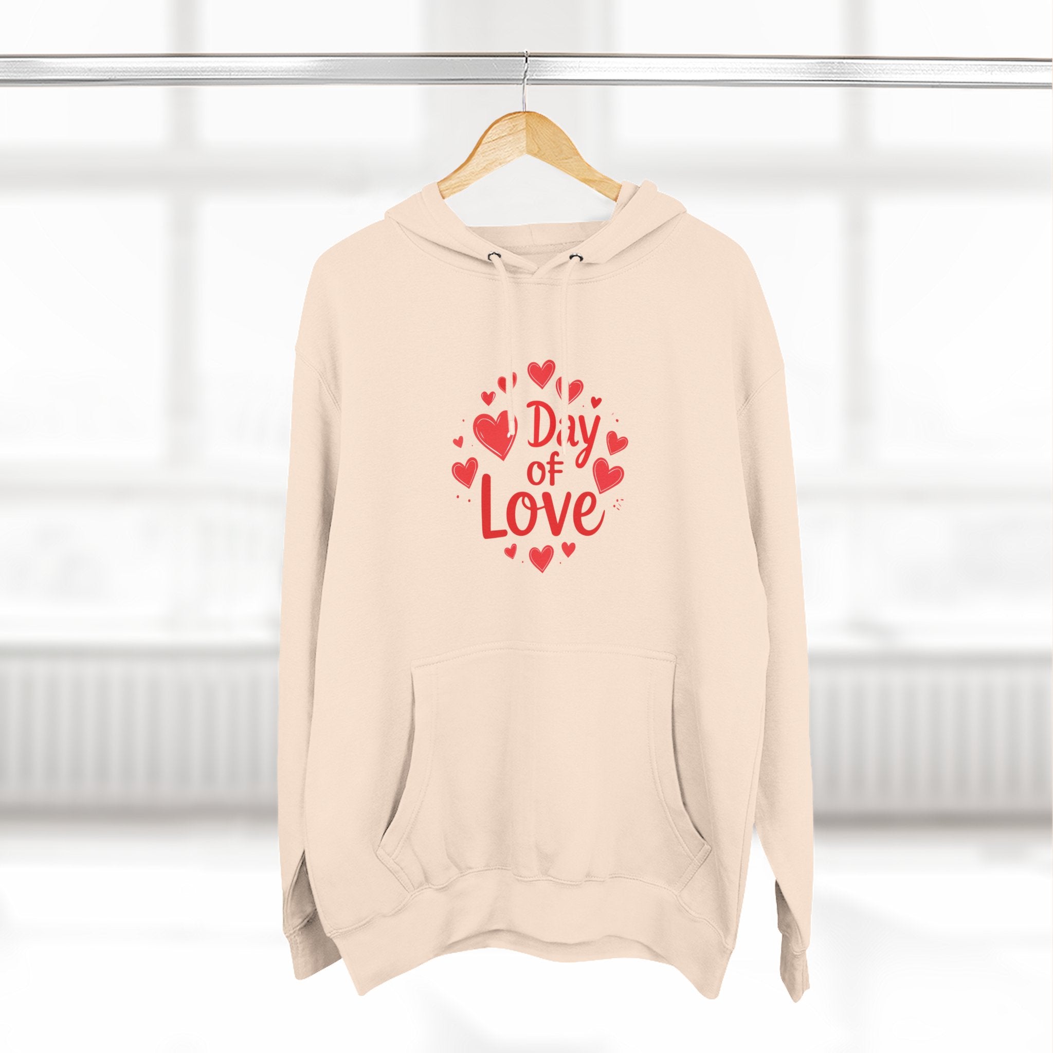 Christmas Wear-Valentine "Day of Love" Hoodie - Heart Graphic Pullover