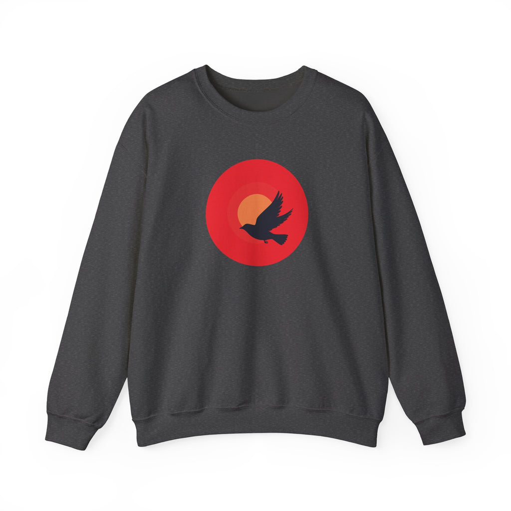 Copy of Bird silhouette sunset Sweatshirt | bird circle sunrise design