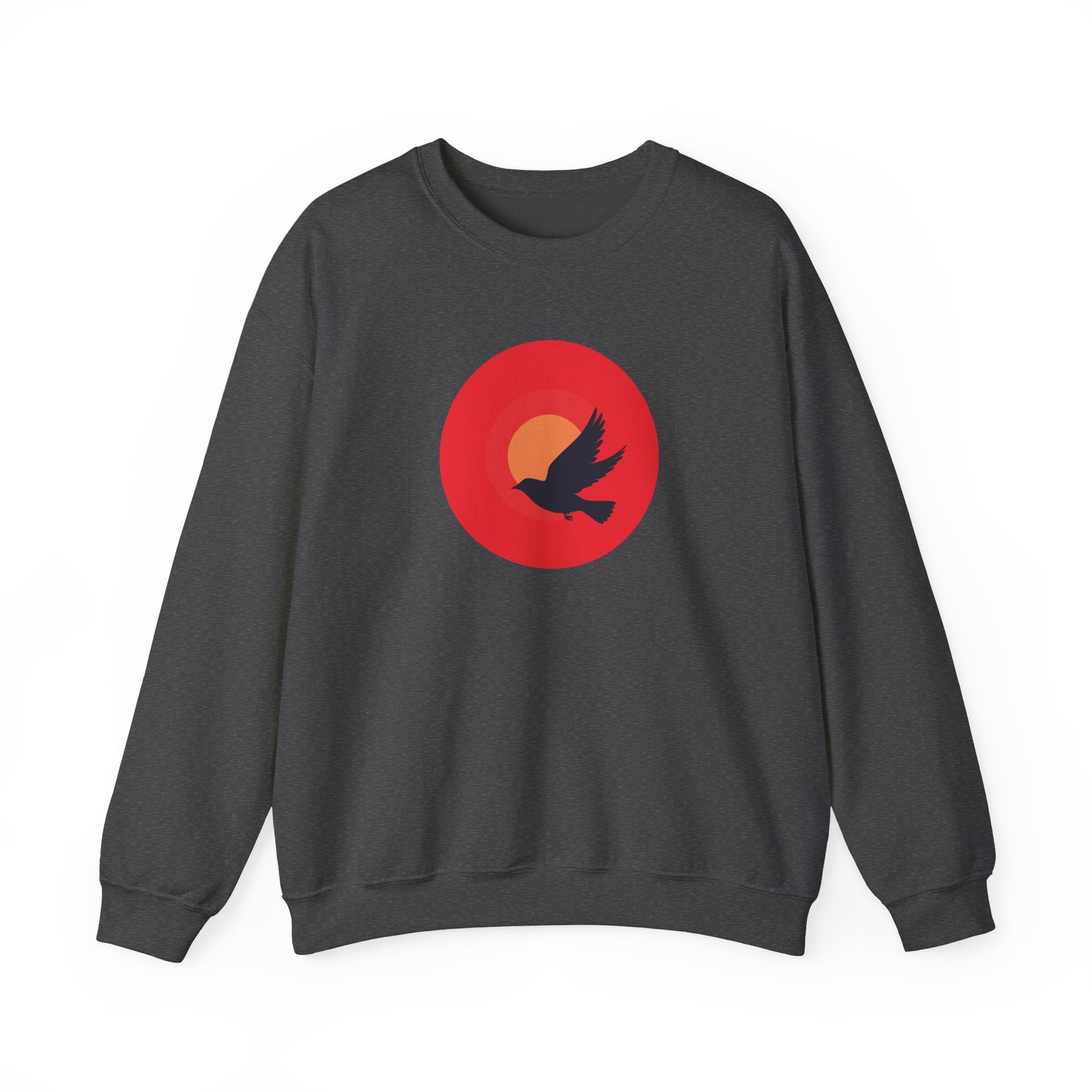 Copy of Bird silhouette sunset Sweatshirt | bird circle sunrise design
