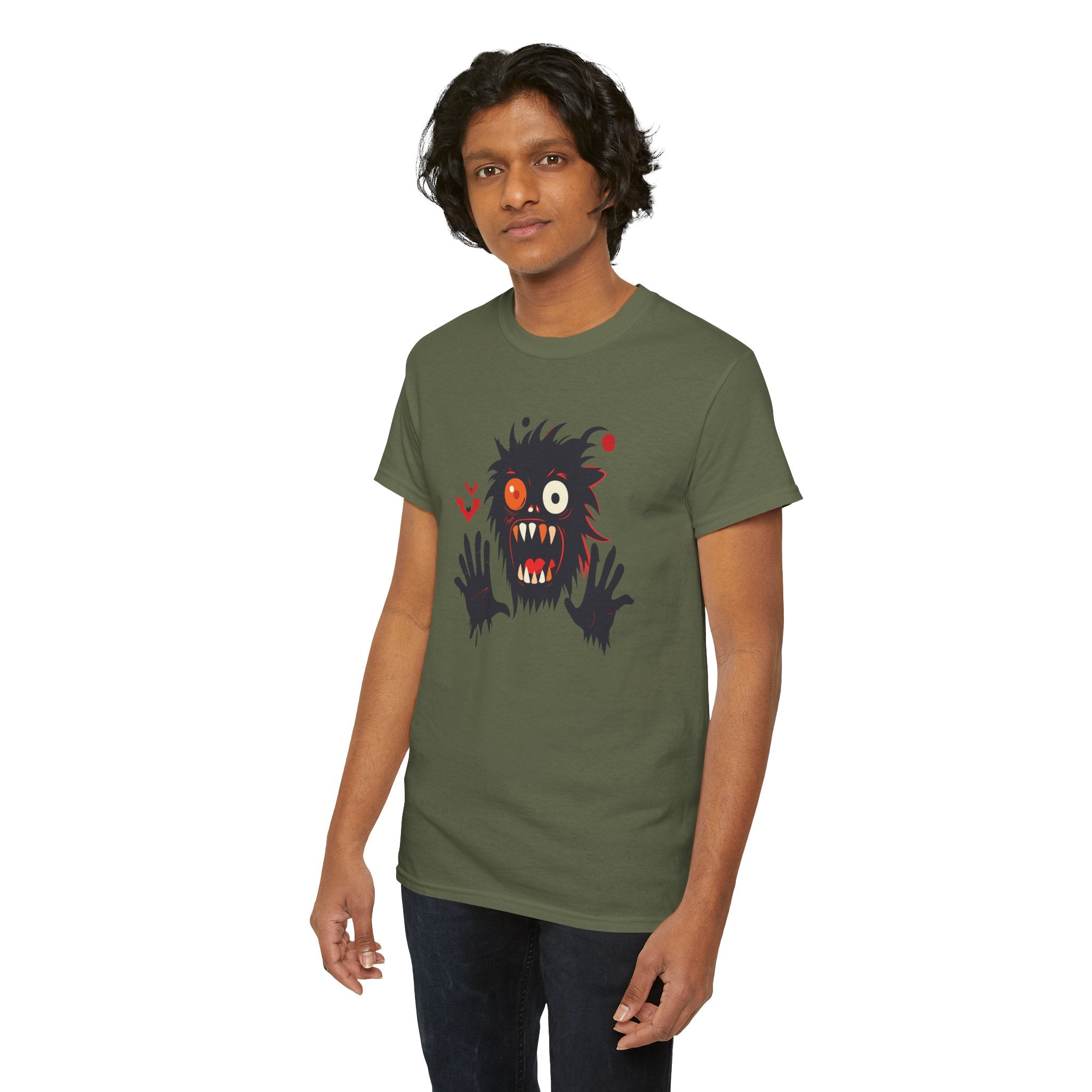 Monster Face T-Shirt Scary Creepy Graphic Tee (Halloween)