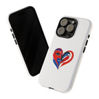 Heart Face Phone Case Red & Blue Abstract Love Design