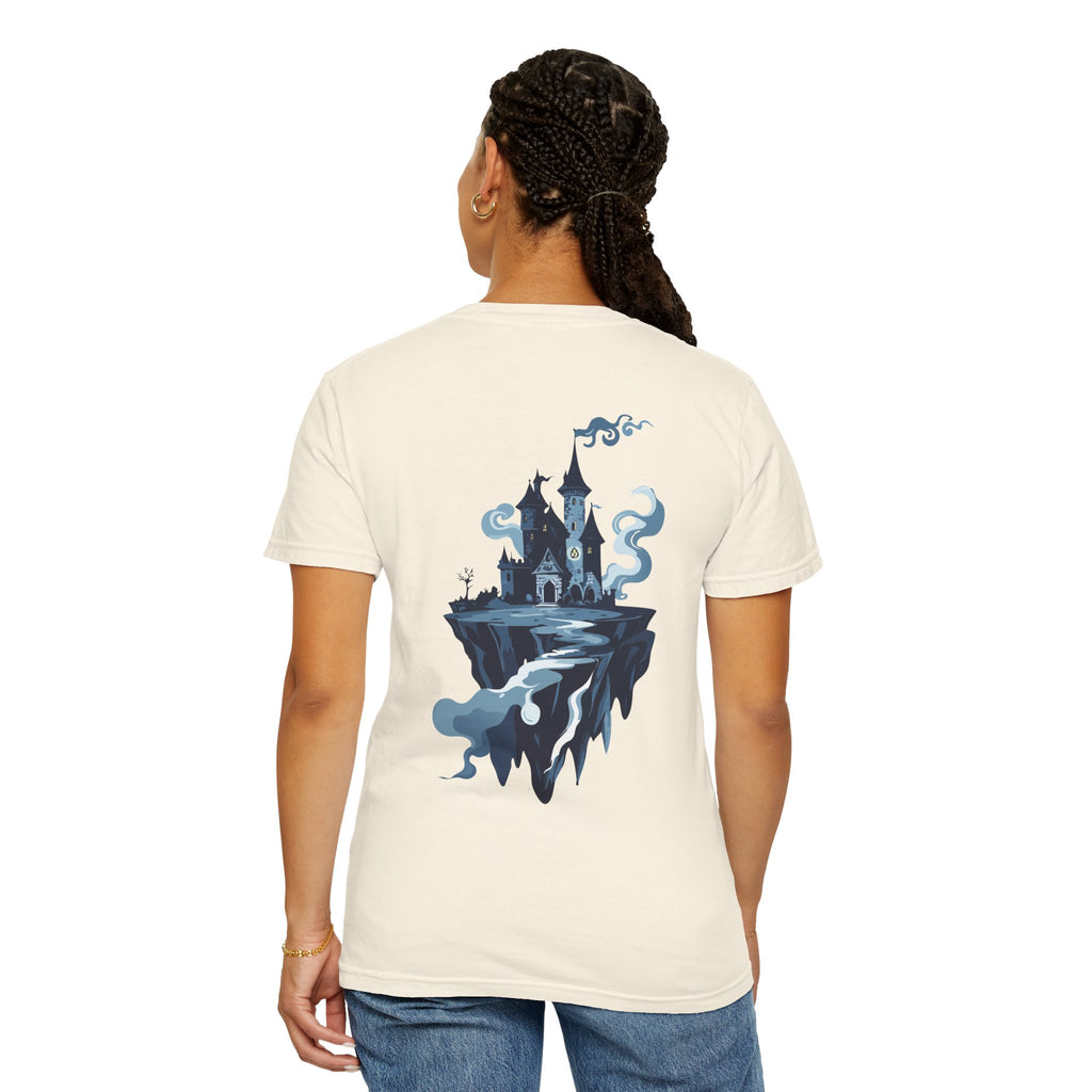 Floating Haunted Castle T‑Shirt Spooky Gothic Fantasy Tee