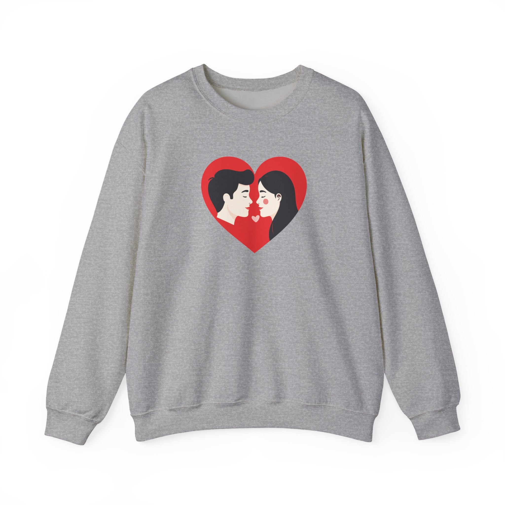 Valentine Couple Heart Crewneck Sweatshirt