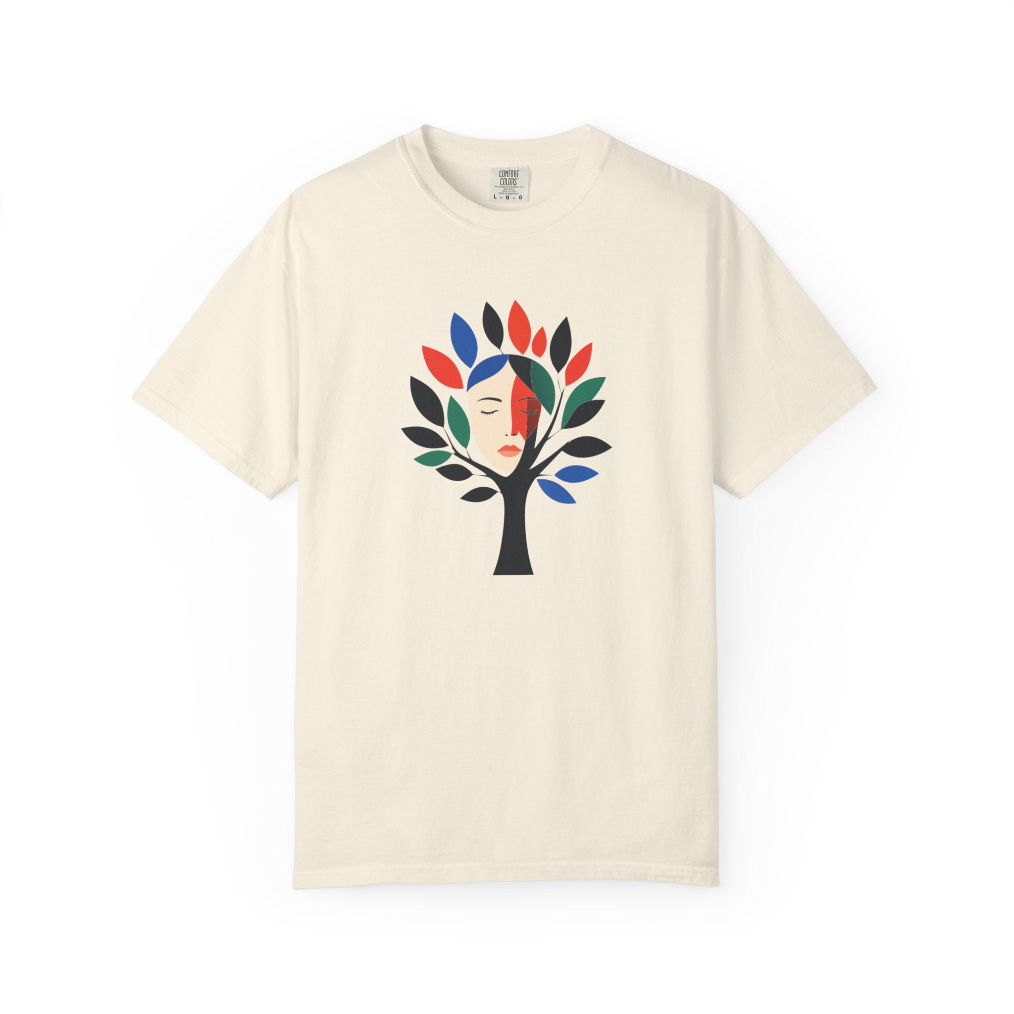 Tree of Faces T-Shirt Colorful Abstract Tree Graphic Tee