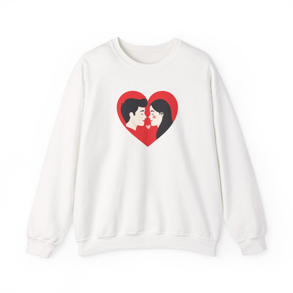 Valentine Couple Heart Crewneck Sweatshirt