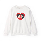 Valentine Couple Heart Crewneck Sweatshirt