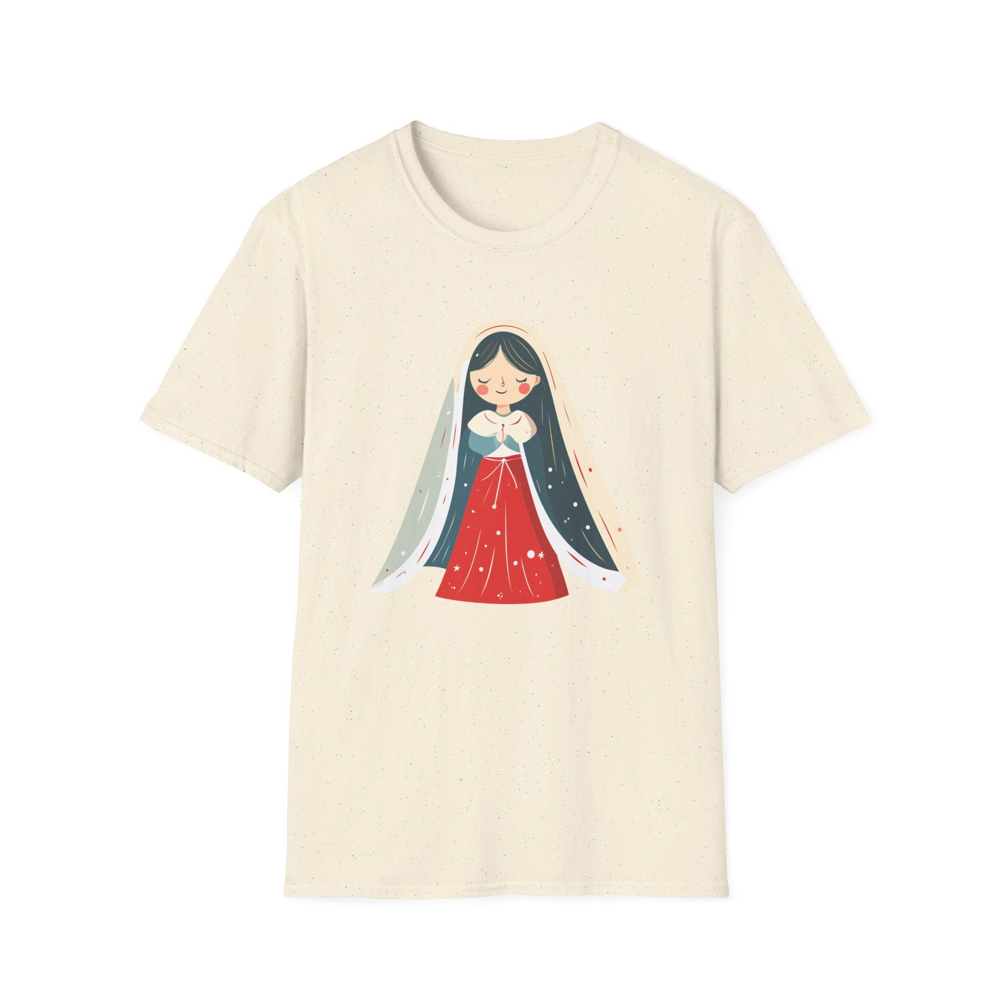 Virgin Mary Illustration T-Shirt — Cute Nativity Tee