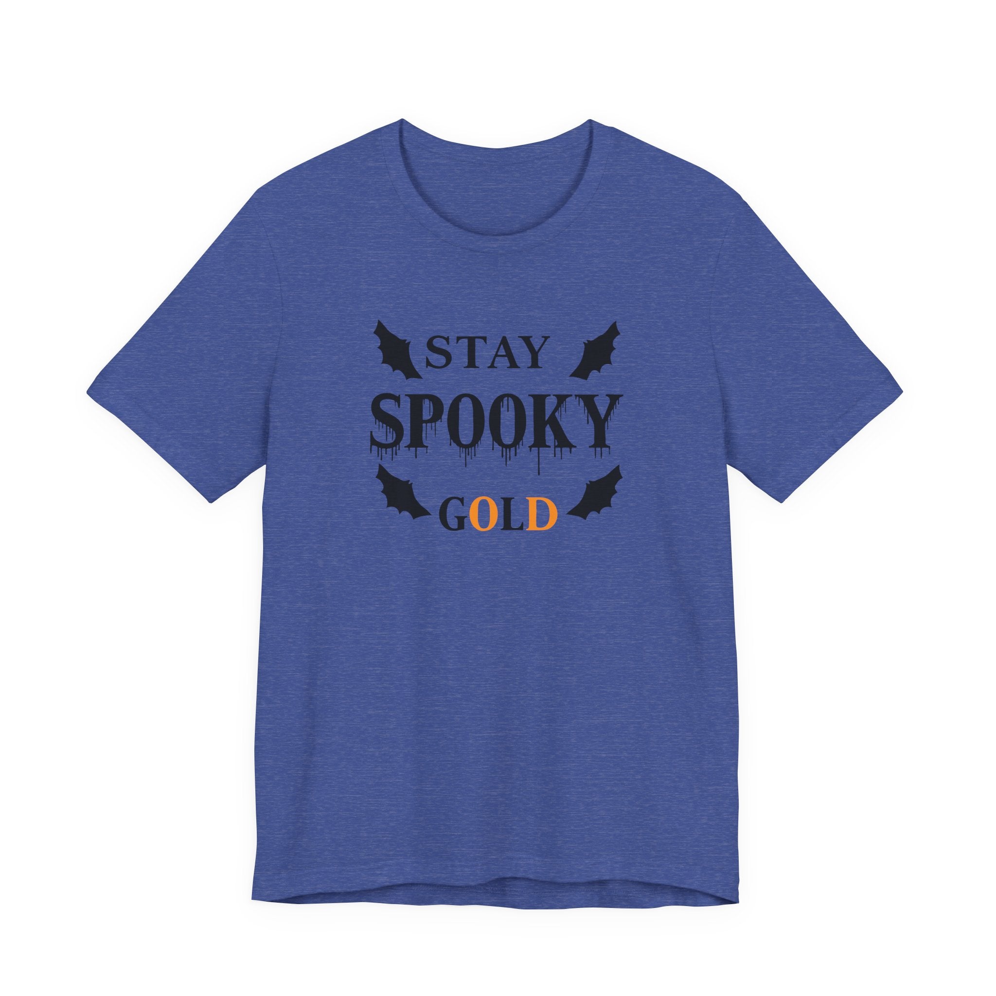 Stay Spooky Gold T‑Shirt Halloween Bat Graphic Tee