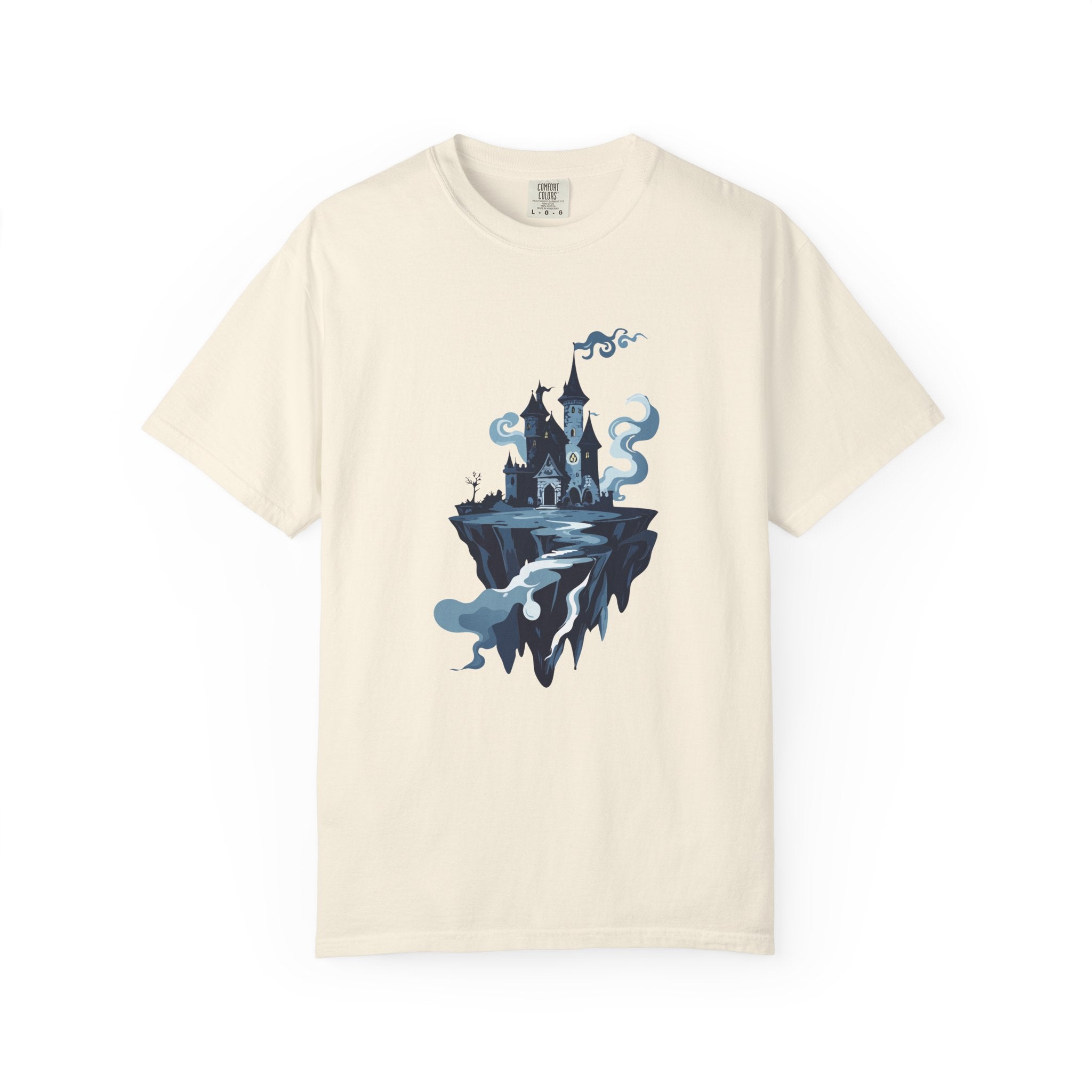 Floating Haunted Castle T‑Shirt Spooky Gothic Fantasy Tee