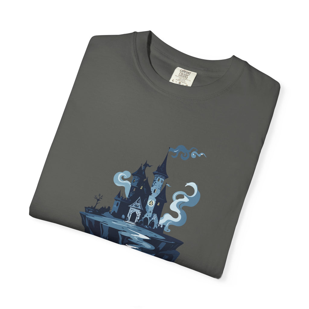 Floating Haunted Castle T‑Shirt Spooky Gothic Fantasy Tee