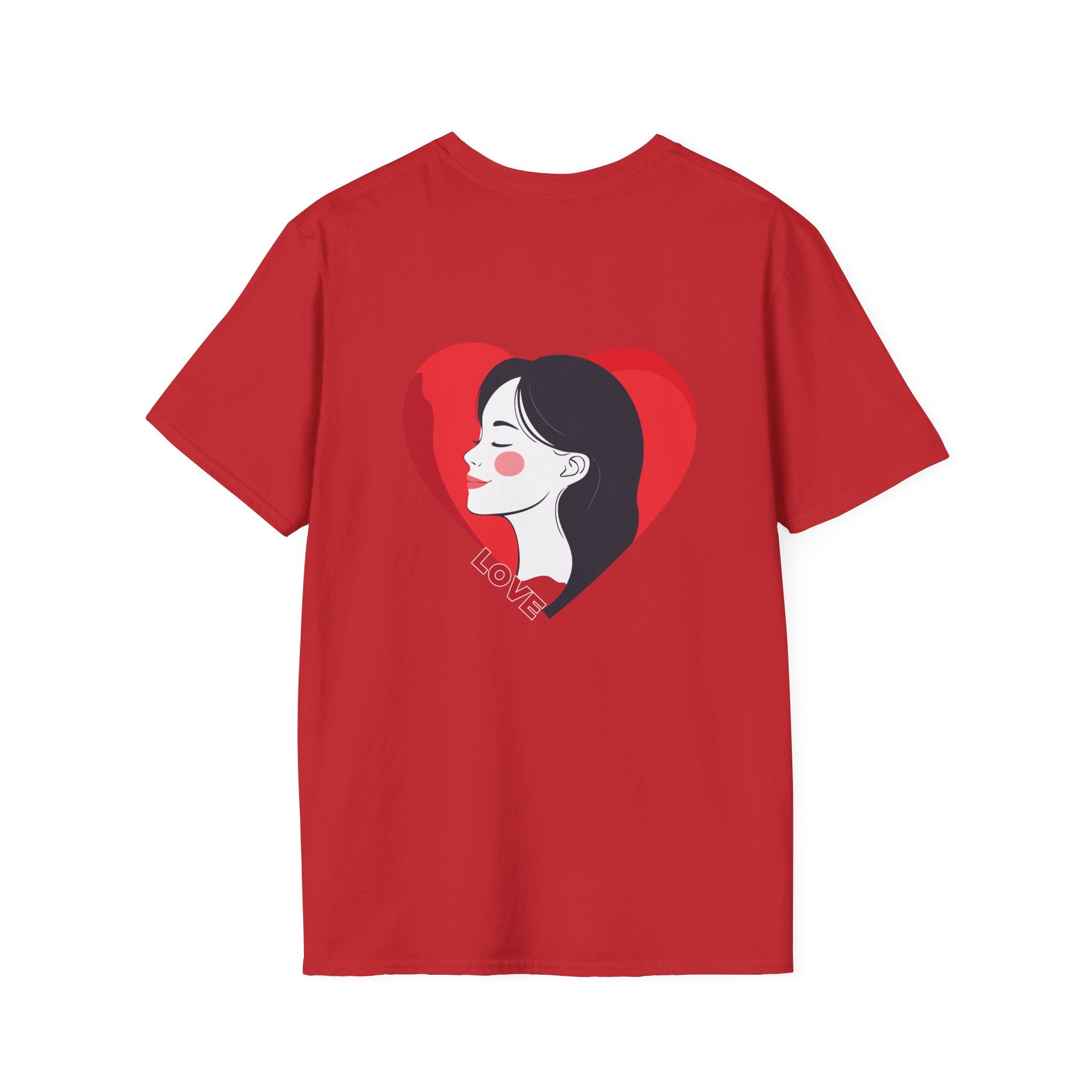 Love Heart Portrait T-Shirt Woman Face Profile
