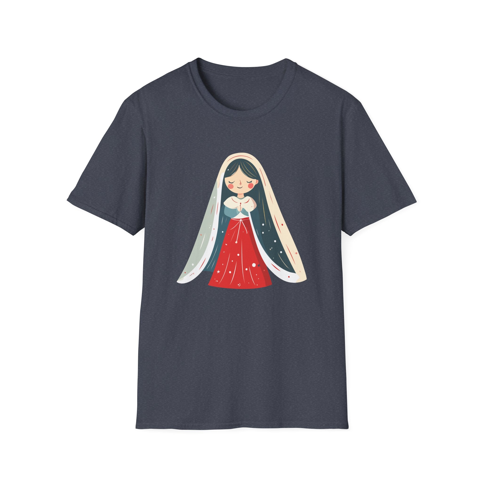 Virgin Mary Illustration T-Shirt — Cute Nativity Tee