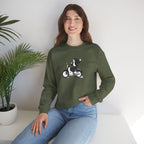 Embroidered Girl Motorcycle Rider Graphic Crewneck Sweatshirt