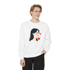 Heart Portrait Sweatshirt Artistic Dual-Face Love Graphic
